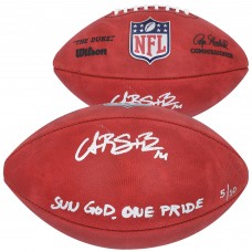 Amon-Ra St. Brown Detroit Lions Autographed Fanatics Authentic Wilson Duke Full Color Football with Sun God & One Pride Inscriptions - Limited Edition of 10