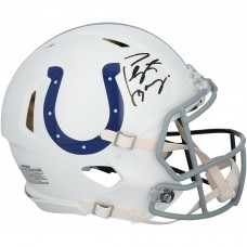 Peyton Manning Indianapolis Colts & Denver Broncos Autographed Fanatics Authentic Riddell Split Speed Authentic Helmet - Signature on Colts Side