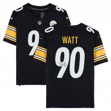 Игровая джерси T.J. Watt Pittsburgh Steelers Autographed Fanatics Authentic Black Nike Vapor F.U.S.E. Limited