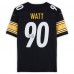 Игровая джерси T.J. Watt Pittsburgh Steelers Autographed Fanatics Authentic Black Nike Vapor F.U.S.E. Limited