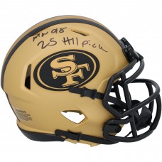 Mykel Williams San Francisco 49ers Autographed Fanatics Authentic Riddell Rave Speed Mini Helmet with 2025 #11 Pick Inscription