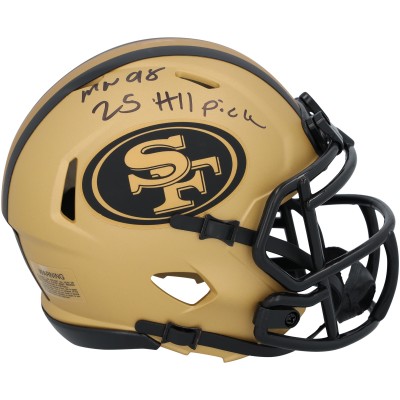 Mykel Williams San Francisco 49ers Autographed Fanatics Authentic Riddell Rave Speed Mini Helmet with 2025 #11 Pick Inscription