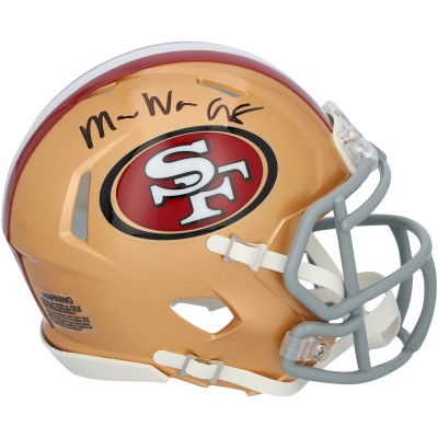 Mykel Williams San Francisco 49ers Autographed Fanatics Authentic Riddell Speed Mini Helmet
