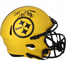 T.J. Watt Pittsburgh Steelers Autographed Fanatics Authentic Riddell Rave Speed Replica Helmet