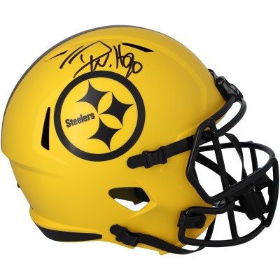T.J. Watt Pittsburgh Steelers Autographed Fanatics Authentic Riddell Rave Speed Replica Helmet