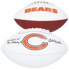 Caleb Williams Chicago Bears Autographed Fanatics Authentic Franklin White Panel Football with Monster of the Midway Inscription
