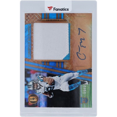 Christian McCaffrey Carolina Panthers Autographed 2017 Panini Gold Standard Prime Jumbo Materials 2 Color Relic Autograph #305 #10/25 Rookie Card