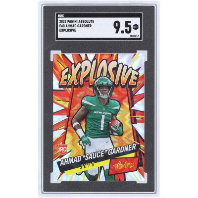 Ahmad Gardner New York Jets 2022 Panini Absolute Explosive #E40 SGC Authenticated 9.5 Rookie Card