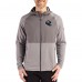 Denver Broncos Cutter & Buck Heather Gray Peshastin Eco Fleece Recycled Raglan Full-Zip Tri-Blend Hybrid Jacket