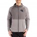 Los Angeles Rams Cutter & Buck Peshastin Eco Fleece Recycled Raglan Full-Zip Tri-Blend Hybrid Jacket - Heather Gray