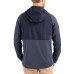 New England Patriots Cutter & Buck Heather Navy Peshastin Eco Fleece Recycled Raglan Full-Zip Tri-Blend Hybrid Jacket