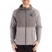 New England Patriots Cutter & Buck Heather Gray Peshastin Eco Fleece Recycled Raglan Full-Zip Tri-Blend Hybrid Jacket