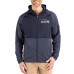 Seattle Seahawks Cutter & Buck Heather College Navy Peshastin Eco Fleece Recycled Raglan Full-Zip Tri-Blend Hybrid Jacket