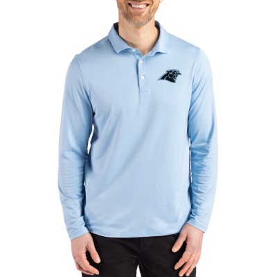 Carolina Panthers Cutter & Buck Blue Coastline Epic Comfort Eco Recycled Polo