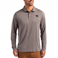 New England Patriots Cutter & Buck Charcoal Coastline Epic Comfort Eco Recycled Polo