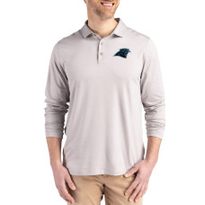 Поло Carolina Panthers Cutter & Buck Gray Coastline Epic Comfort Eco Recycled
