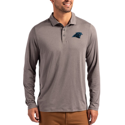 Поло Carolina Panthers Cutter & Buck Charcoal Coastline Epic Comfort Eco Recycled