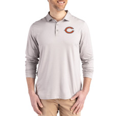 Поло Chicago Bears Cutter & Buck Gray Coastline Epic Comfort Eco Recycled