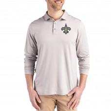 Поло New Orleans Saints Cutter & Buck Gray Coastline Epic Comfort Eco Recycled