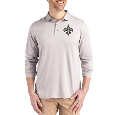 Поло New Orleans Saints Cutter & Buck Gray Coastline Epic Comfort Eco Recycled