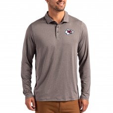 Kansas City Chiefs Cutter & Buck Charcoal Coastline Epic Comfort Eco Recycled Polo