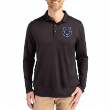 Indianapolis Colts Cutter & Buck Black Coastline Epic Comfort Eco Recycled Polo