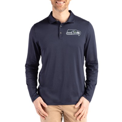 Seattle Seahawks Cutter & Buck College Navy Coastline Epic Comfort Eco Recycled Polo