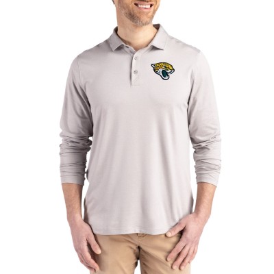Jacksonville Jaguars Cutter & Buck Gray Coastline Epic Comfort Eco Recycled Polo