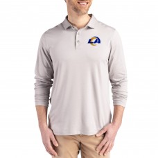 Los Angeles Rams Cutter & Buck Coastline Epic Comfort Eco Recycled Polo - Gray