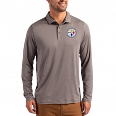 Pittsburgh Steelers Cutter & Buck Charcoal Coastline Epic Comfort Eco Recycled Polo