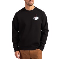 Arizona Cardinals Cutter & Buck Black Throwback Roam Recycled Raglan Pullover Sweatshirt