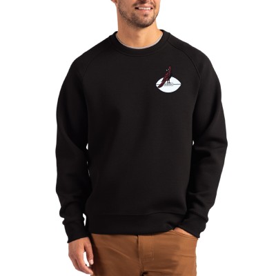 Arizona Cardinals Cutter & Buck Black Throwback Roam Recycled Raglan Pullover Sweatshirt
