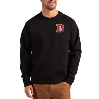 Кофта Denver Broncos Cutter & Buck Black Throwback Roam Recycled Raglan