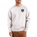 Las Vegas Raiders Cutter & Buck Gray Primary Logo Roam Recycled Raglan Pullover Sweatshirt