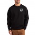Las Vegas Raiders Cutter & Buck Black Throwback Roam Recycled Raglan Pullover Sweatshirt