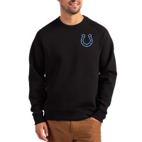 Indianapolis Colts Cutter & Buck Black Primary Logo Roam Recycled Raglan Pullover Sweatshirt