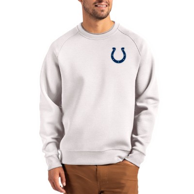 Indianapolis Colts Cutter & Buck Gray Primary Logo Roam Recycled Raglan Pullover Sweatshirt