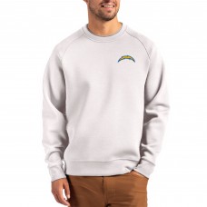 Los Angeles Chargers Cutter & Buck Gray Primary Logo Roam Recycled Raglan Pullover Sweatshirt