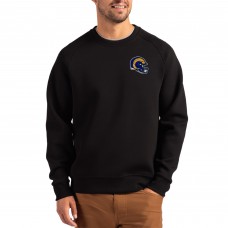 Los Angeles Rams Cutter & Buck Black Helmet Roam Recycled Raglan Pullover Sweatshirt Los Angeles Rams Cutter & Buck Black Helmet Roam Recycled Raglan Pullover Sweatshirt