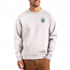 Los Angeles Chargers Cutter & Buck Gray Throwback Roam Recycled Raglan Pullover Sweatshirt