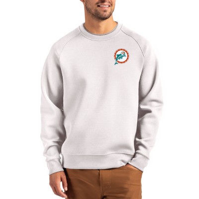 Кофта Miami Dolphins Cutter & Buck Gray Throwback Roam Recycled Raglan