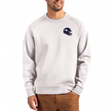 Minnesota Vikings Cutter & Buck Gray Helmet Roam Recycled Raglan Pullover Sweatshirt