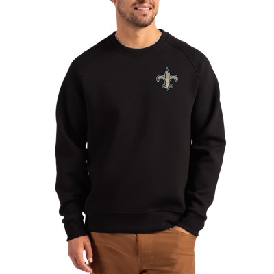 Кофта New Orleans Saints Cutter & Buck Black Primary Logo Roam Recycled Raglan