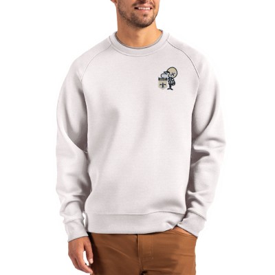 Кофта New Orleans Saints Cutter & Buck Gray Throwback Roam Recycled Raglan