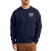New York Giants Cutter & Buck Navy Throwback Roam Recycled Raglan Pullover Sweatshirt