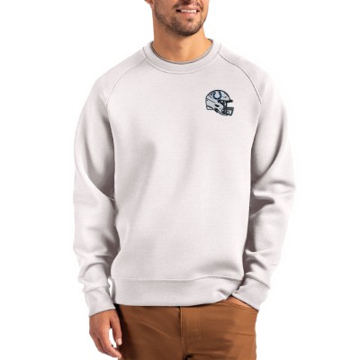 Indianapolis Colts Cutter & Buck Gray Helmet Roam Recycled Raglan Pullover Sweatshirt