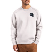 Seattle Seahawks Cutter & Buck Gray Helmet Roam Recycled Raglan Pullover Sweatshirt