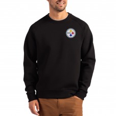 Кофта Pittsburgh Steelers Cutter & Buck Black Primary Logo Roam Recycled Raglan