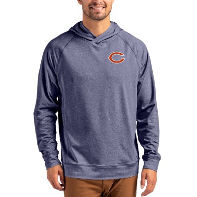 Толстовка Chicago Bears Cutter & Buck Heather Navy Adapt Knit Recycled Raglan