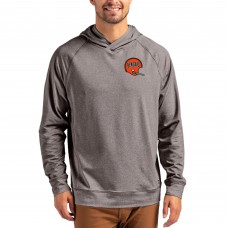 Cincinnati Bengals Cutter & Buck Heather Gray Adapt Historic Knit Recycled Raglan Pullover Hoodie